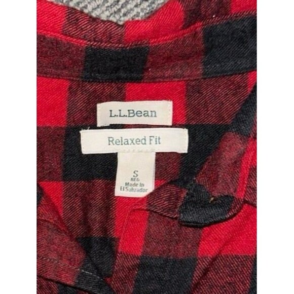 LL Bean Scotch Plaid Flannel Shirt Relaxed Fit Size Small - Picture 2 of 7